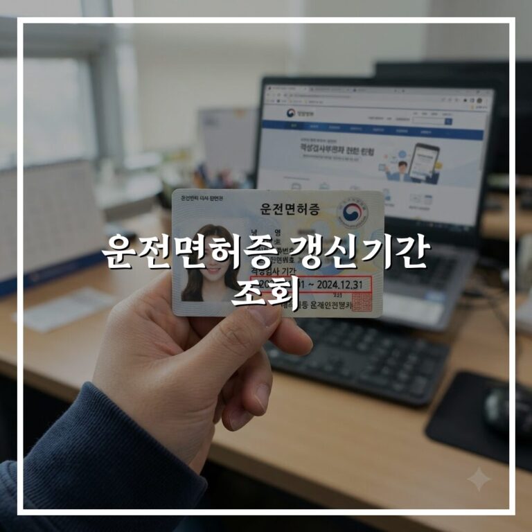 운전면허증 갱신기간 조회 대상자별 절차 한눈에