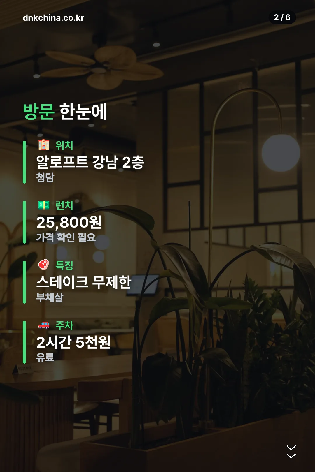 방문 정보 요약