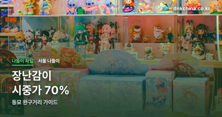 동묘 완구거리 — 시중가 30% 싼 국내 최대 완구시장, 처음 가는 사람 가이드