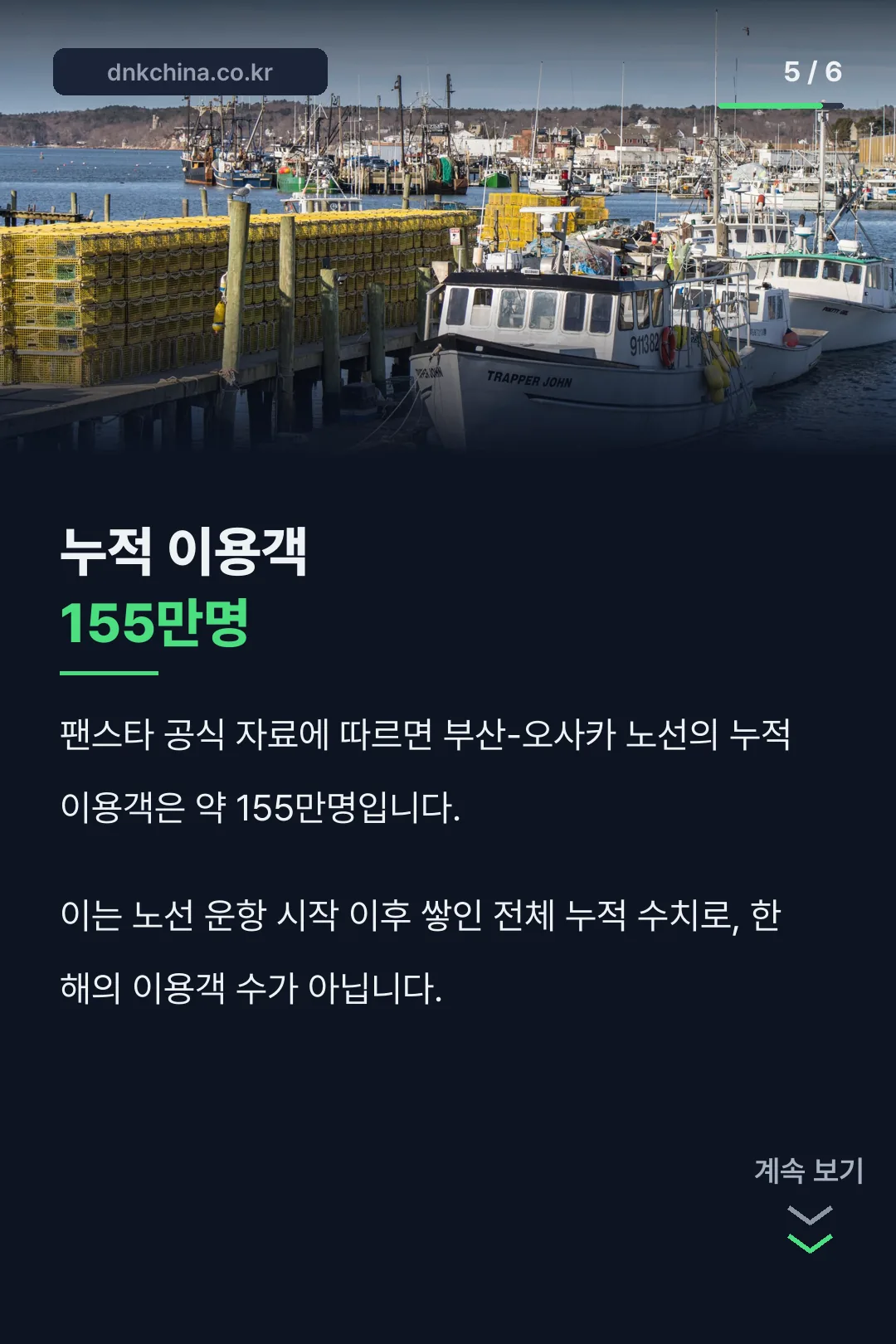 누적 이용객 155만명