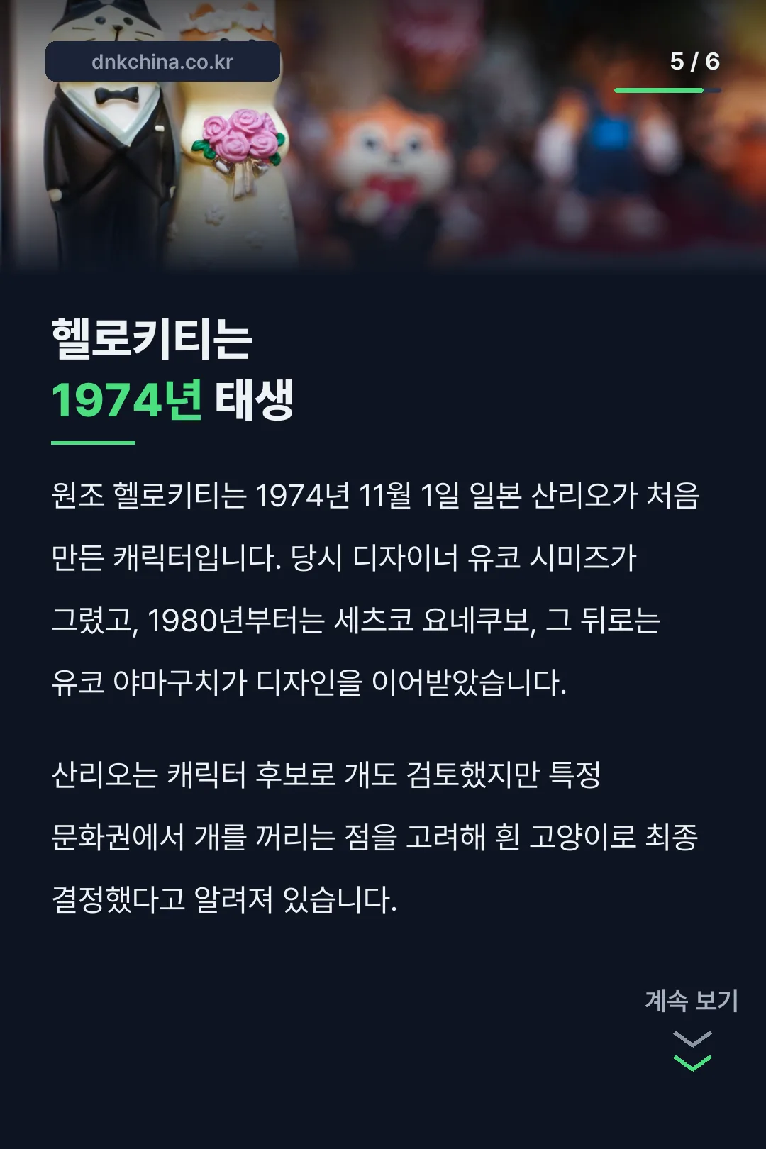 헬로키티 1974년 탄생 유래